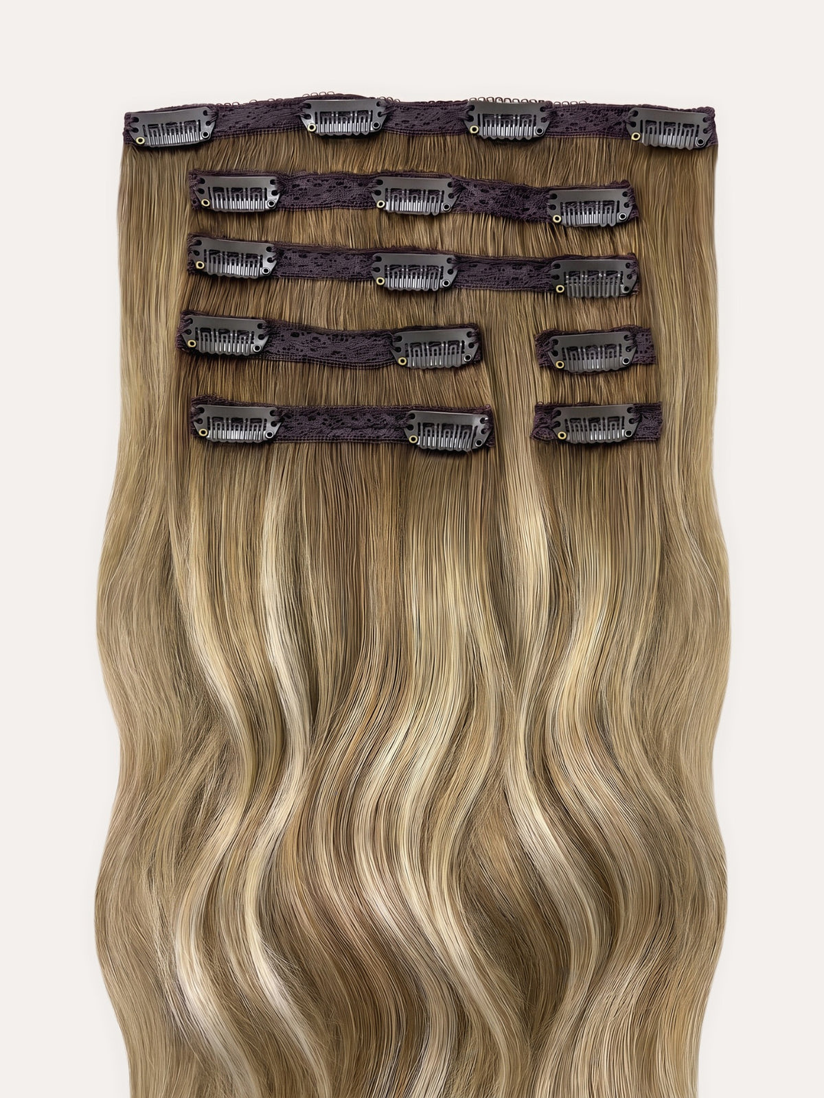 Clip In Hair 50cm/160g – Rooted Latte Highlights